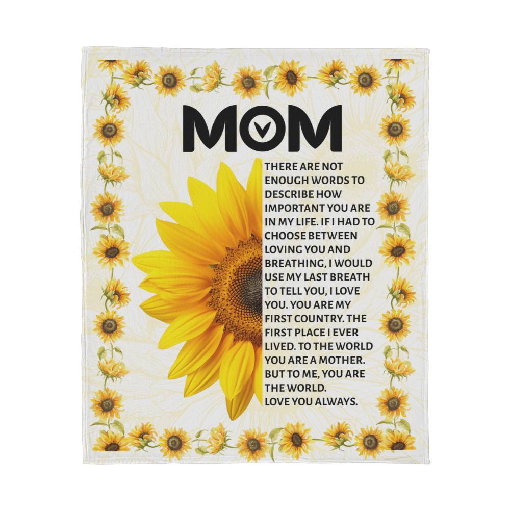 Dear Mom There Are Not Enough Words Fleece Blanket

To My Mom With Love Jersey Fleece Blanket

Mom You Mean More Than Words Blanket

Dear Mom Forever Loved Cozy Fleece Blanket

There Are Not Enough Words Mom Keepsake Blanket

To My Wonderful Mom Love Fleece Blanket

Mom Love and Appreciation Jersey Blanket

Dear Mom You Mean Everything Blanket

To My Beloved Mom Sentimental Fleece Blanket

Mom Forever Loved Family Keepsake Blanket