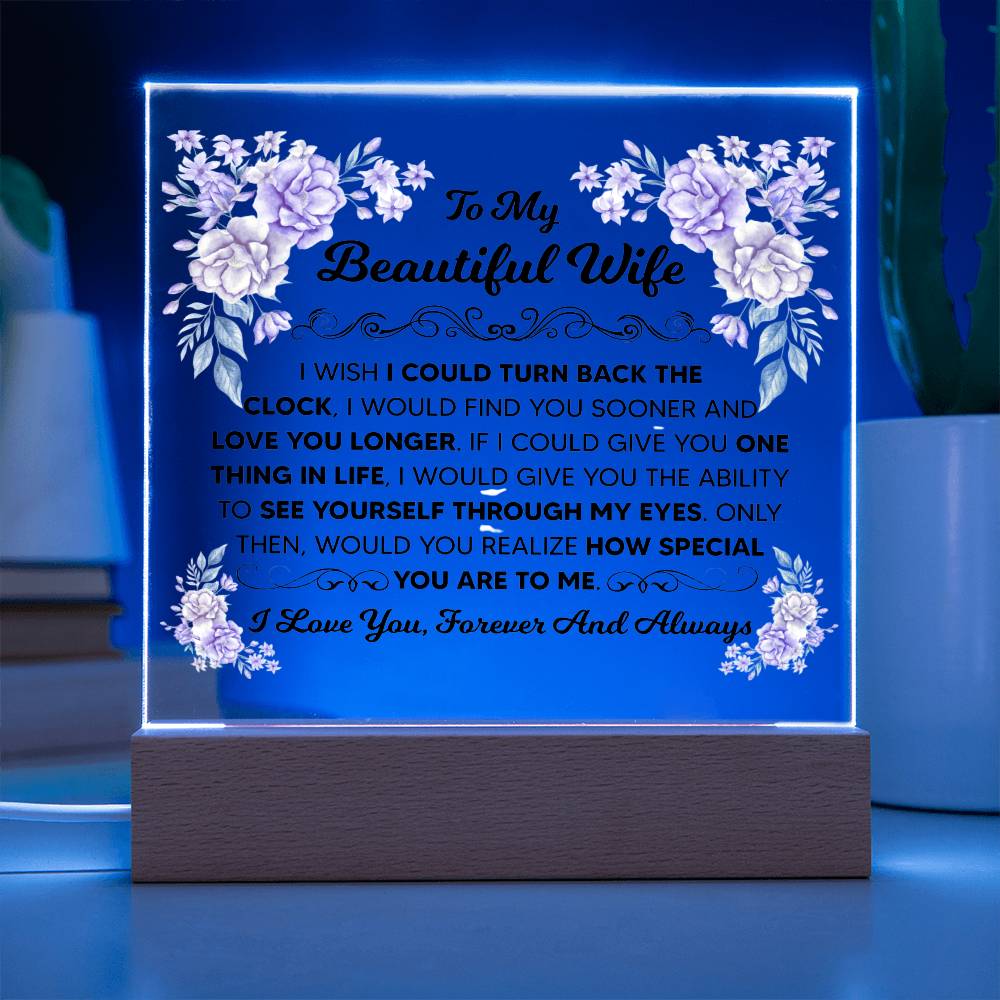 To My Beautiful Wife Acrylic Keepsake

My Beautiful Wife Acrylic Square

To My Beloved Wife Acrylic Plaque

Forever My Beautiful Wife Acrylic

To My Loving Wife Decorative Acrylic

My Wife, My Love Acrylic Keepsake

Beautiful Wife Romantic Acrylic Gift

To My Wonderful Wife Acrylic Display

Love You Forever Wife Acrylic Square

Special Wife Heartfelt Acrylic Keepsake