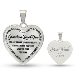 Grandma Loves You Forever Heart Necklace

From Grandma With Love Heart Necklace

Grandma’s Love Keepsake Heart Necklace

To My Grandchild Grandma Loves You Necklace

Grandma’s Forever Love Heart Necklace

Loved by Grandma Sentimental Necklace

Grandma’s Heart Full of Love Necklace

Always Loved by Grandma Heart Necklace

Grandma’s Special Love Keepsake Necklace

Grandma Loves You Forever Gift Necklace