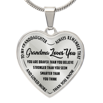 Grandma Loves You Forever Heart Necklace

From Grandma With Love Heart Necklace

Grandma’s Love Keepsake Heart Necklace

To My Grandchild Grandma Loves You Necklace

Grandma’s Forever Love Heart Necklace

Loved by Grandma Sentimental Necklace

Grandma’s Heart Full of Love Necklace

Always Loved by Grandma Heart Necklace

Grandma’s Special Love Keepsake Necklace

Grandma Loves You Forever Gift Necklace