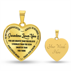 Grandma Loves You Forever Heart Necklace

From Grandma With Love Heart Necklace

Grandma’s Love Keepsake Heart Necklace

To My Grandchild Grandma Loves You Necklace

Grandma’s Forever Love Heart Necklace

Loved by Grandma Sentimental Necklace

Grandma’s Heart Full of Love Necklace

Always Loved by Grandma Heart Necklace

Grandma’s Special Love Keepsake Necklace

Grandma Loves You Forever Gift Necklace
