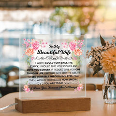 To My Beautiful Wife Acrylic Keepsake

My Beautiful Wife Acrylic Square

To My Beloved Wife Acrylic Plaque

Forever My Beautiful Wife Acrylic

To My Loving Wife Decorative Acrylic

My Wife, My Love Acrylic Keepsake

Beautiful Wife Romantic Acrylic Gift

To My Wonderful Wife Acrylic Display

Love You Forever Wife Acrylic Square

Special Wife Heartfelt Acrylic Keepsake