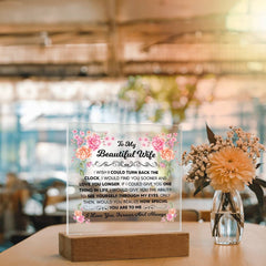 To My Beautiful Wife Acrylic Keepsake

My Beautiful Wife Acrylic Square

To My Beloved Wife Acrylic Plaque

Forever My Beautiful Wife Acrylic

To My Loving Wife Decorative Acrylic

My Wife, My Love Acrylic Keepsake

Beautiful Wife Romantic Acrylic Gift

To My Wonderful Wife Acrylic Display

Love You Forever Wife Acrylic Square

Special Wife Heartfelt Acrylic Keepsake