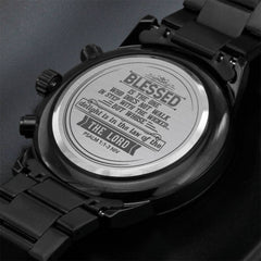Blessed Is the One Christian Men's Watch

Psalm 1:1-3 NIV Inspirational Watch

Psalm 1 Blessed Men's Wristwatch

Blessed Man of Faith Men's Watch

Psalm 1:1-3 Christian Men's Watch

Faith & Blessings Inspirational Watch

Biblical Blessing Men's Wristwatch

Christian Scripture Men's Watch

Psalm 1 Faith-Inspired Men's Watch

Blessed Is the One Bible Verse Watch