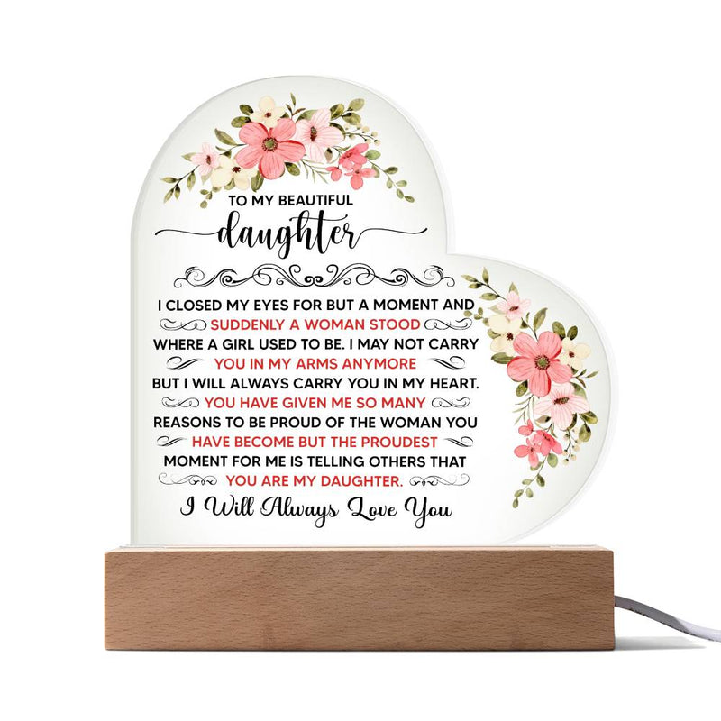 To My Beautiful Daughter Acrylic Heart

My Beautiful Daughter Heart Keepsake

To My Beloved Daughter Acrylic Heart

My Precious Daughter Acrylic Keepsake

To My Wonderful Daughter Heart Plaque

Forever My Beautiful Daughter Acrylic

Daughter Love Heart Acrylic Gift

To My Amazing Daughter Acrylic Heart

Special Daughter Heartfelt Acrylic Keepsake

My Daughter, My Love Acrylic Heart