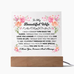 To My Beautiful Wife Acrylic Keepsake

My Beautiful Wife Acrylic Square

To My Beloved Wife Acrylic Plaque

Forever My Beautiful Wife Acrylic

To My Loving Wife Decorative Acrylic

My Wife, My Love Acrylic Keepsake

Beautiful Wife Romantic Acrylic Gift

To My Wonderful Wife Acrylic Display

Love You Forever Wife Acrylic Square

Special Wife Heartfelt Acrylic Keepsake