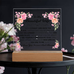 To My Beautiful Wife Acrylic Keepsake

My Beautiful Wife Acrylic Square

To My Beloved Wife Acrylic Plaque

Forever My Beautiful Wife Acrylic

To My Loving Wife Decorative Acrylic

My Wife, My Love Acrylic Keepsake

Beautiful Wife Romantic Acrylic Gift

To My Wonderful Wife Acrylic Display

Love You Forever Wife Acrylic Square

Special Wife Heartfelt Acrylic Keepsake