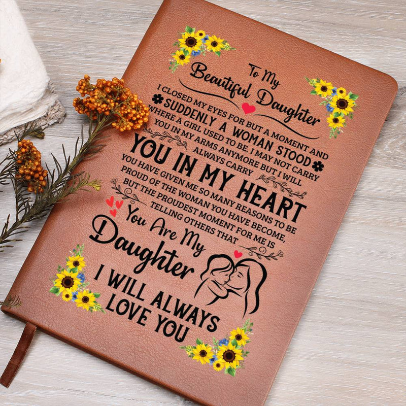 To My Daughter I Am Proud Leather Journal

Proud of You Daughter Leather Journal

To My Beautiful Daughter Keepsake Journal

My Daughter, My Pride Leather Journal

To My Amazing Daughter Leather Journal

Proud Dad/Mom Daughter Leather Journal

For My Beloved Daughter Writing Journal

To My Precious Daughter Leather Keepsake

My Daughter My Pride Inspirational Journal

Forever Proud of My Daughter Leather Journal