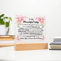 To My Beautiful Wife Acrylic Keepsake

My Beautiful Wife Acrylic Square

To My Beloved Wife Acrylic Plaque

Forever My Beautiful Wife Acrylic

To My Loving Wife Decorative Acrylic

My Wife, My Love Acrylic Keepsake

Beautiful Wife Romantic Acrylic Gift

To My Wonderful Wife Acrylic Display

Love You Forever Wife Acrylic Square

Special Wife Heartfelt Acrylic Keepsake